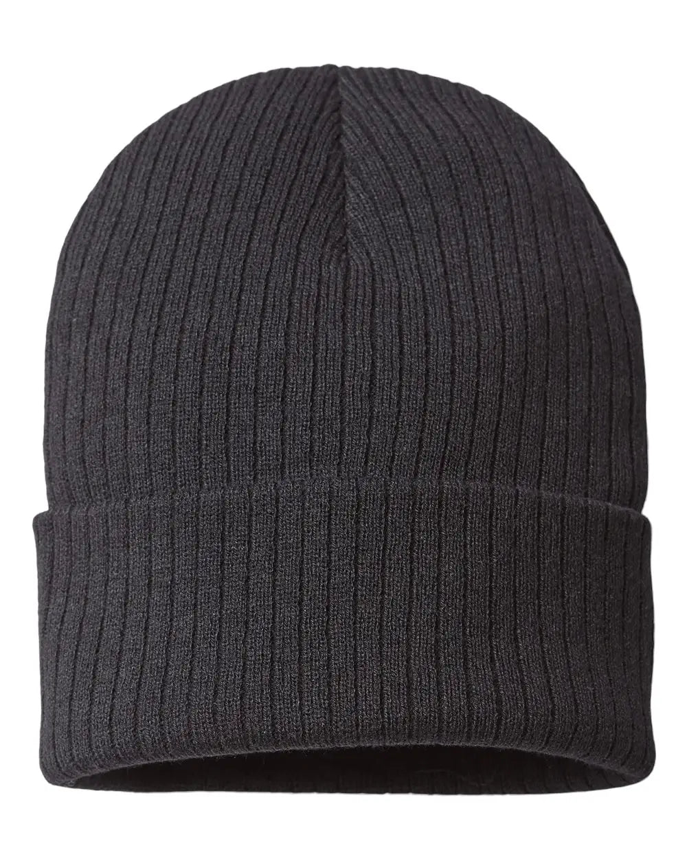 Atlantis Headwear Rio Sustainable Rib Cuffed Beanie - Black - one Size Fits Most