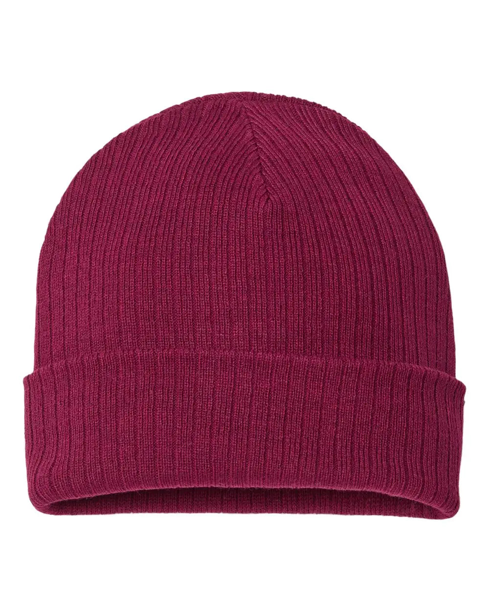 Atlantis Headwear Rio Sustainable Rib Cuffed Beanie - Burgundy