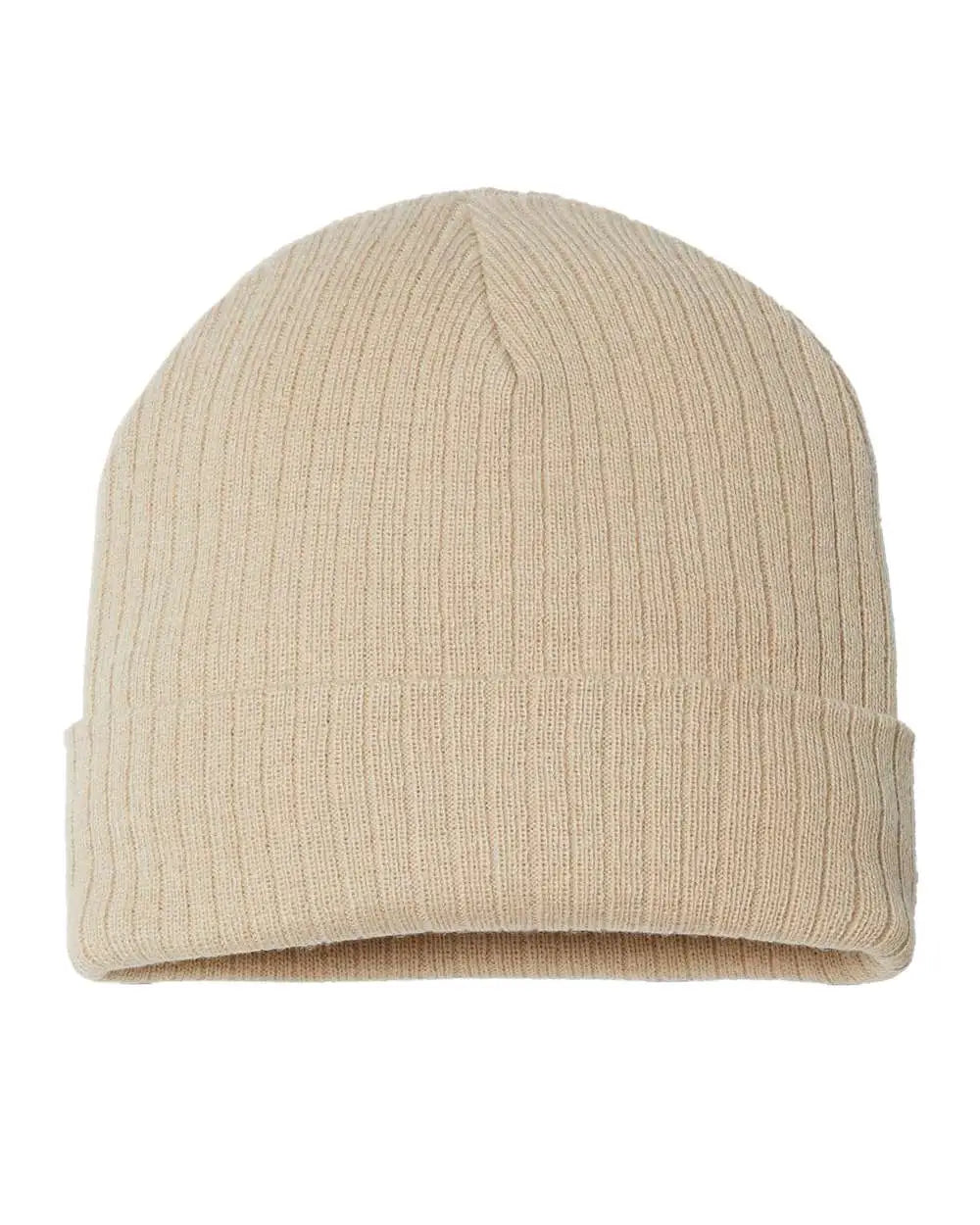 Atlantis Headwear Rio Sustainable Rib Cuffed Beanie - Light Beige - one Size Fits Most