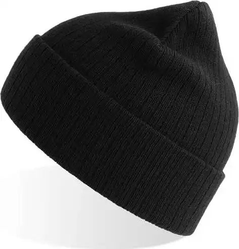 Atlantis Headwear Riob Rio Sustainable Rib Knit Beanie - Black (nero) - one Size Fits Most