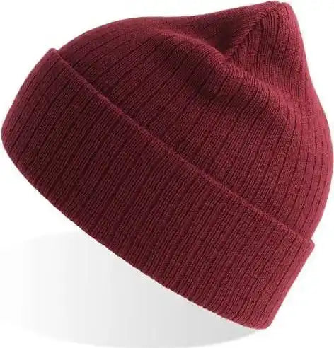 Atlantis Headwear Riob Rio Sustainable Rib Knit Beanie - Burgundy (bordeaux) - Maroon / one Size Fits Most