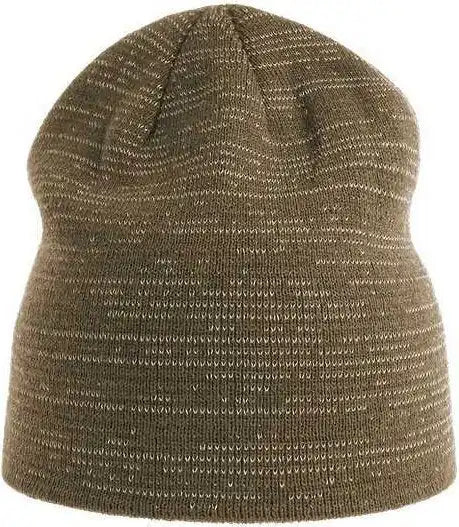 Atlantis Headwear Shib Shine Sustainable Reflective Beanie - Olive (oliva) - one Size Fits Most