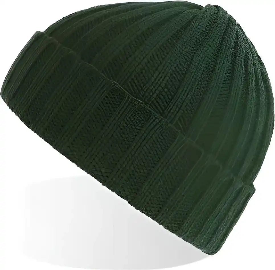 Atlantis Headwear Shore Sustainable Cable Knit Beanie Green Bottle (verde Bottiglia) / one Size Fits Most