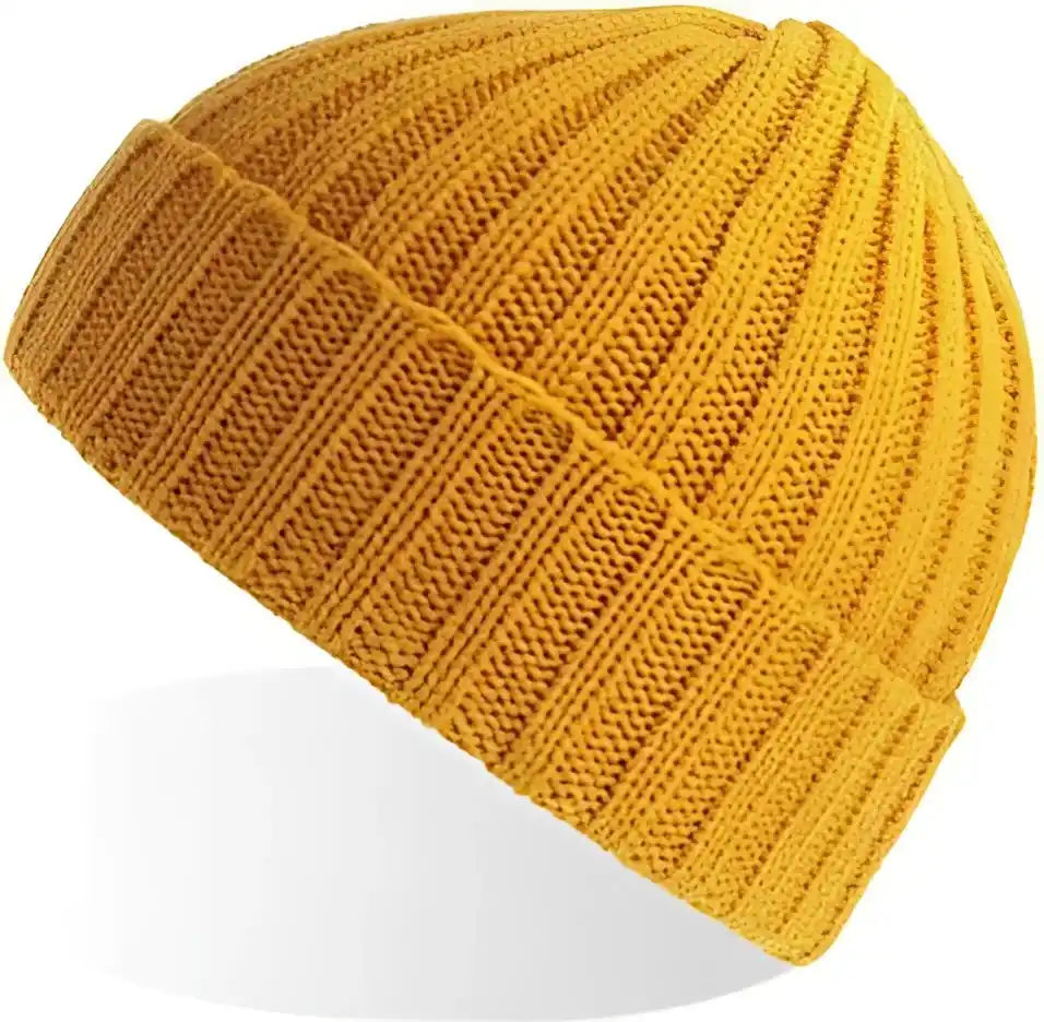 Atlantis Headwear Shore Sustainable Cable Knit Beanie Mustard Yellow (mostarda) Gold / one Size Fits Most