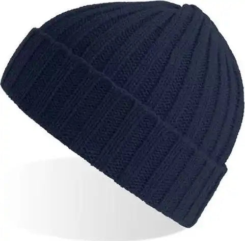 Atlantis Headwear Shore Sustainable Cable Knit Beanie - Navy (marina Militare) - one Size Fits Most