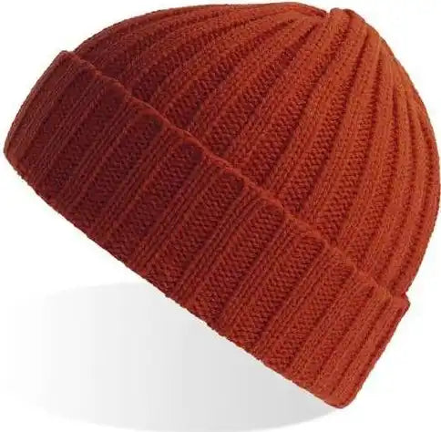 Atlantis Headwear Shore Sustainable Cable Knit Beanie - Rusty (arrugginito) - Burnt Orange / one Size Fits Most