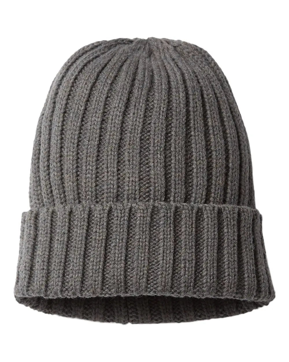 Atlantis Headwear Shore Sustainable Cable Knit Cuffed Beanie - Dark Grey - Gray / one Size Fits Most