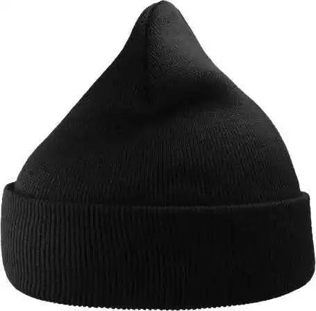 Atlantis Headwear Wind Sustainable 12’’ Cuffed Beanie - Black - one Size Fits Most