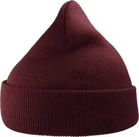 Atlantis Headwear Wind Sustainable 12’’ Cuffed Beanie - Burgundy - Maroon / one Size Fits Most