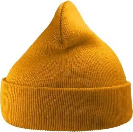 Atlantis Headwear Wind Sustainable 12’’ Cuffed Beanie - Mustard Yellow - Gold / one Size Fits Most