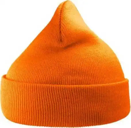 Atlantis Headwear Wind Sustainable 12’’ Cuffed Beanie - Orange Fluorescent - one Size Fits Most