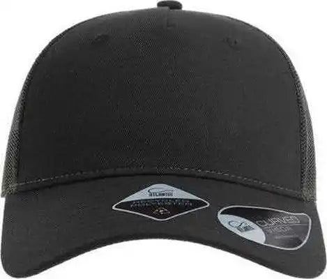 Atlantis Headwear Zion Sustainable Five-panel Trucker Cap - Black Dark Gray - one Size Fits Most