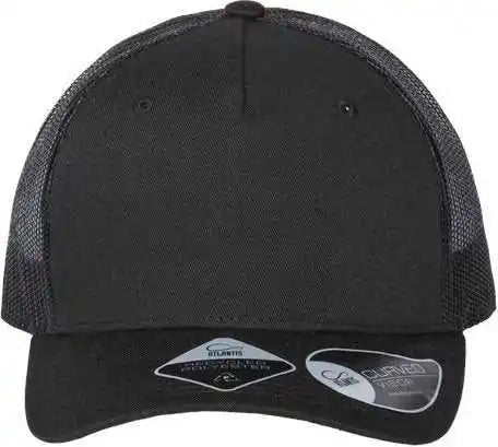 Atlantis Headwear Zion Sustainable Five-panel Trucker Cap - Black - one Size Fits Most