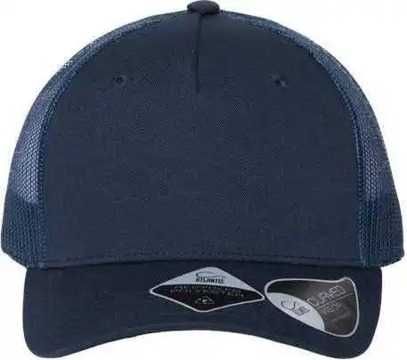 Atlantis Headwear Zion Sustainable Five-panel Trucker Cap - Navy - one Size Fits Most