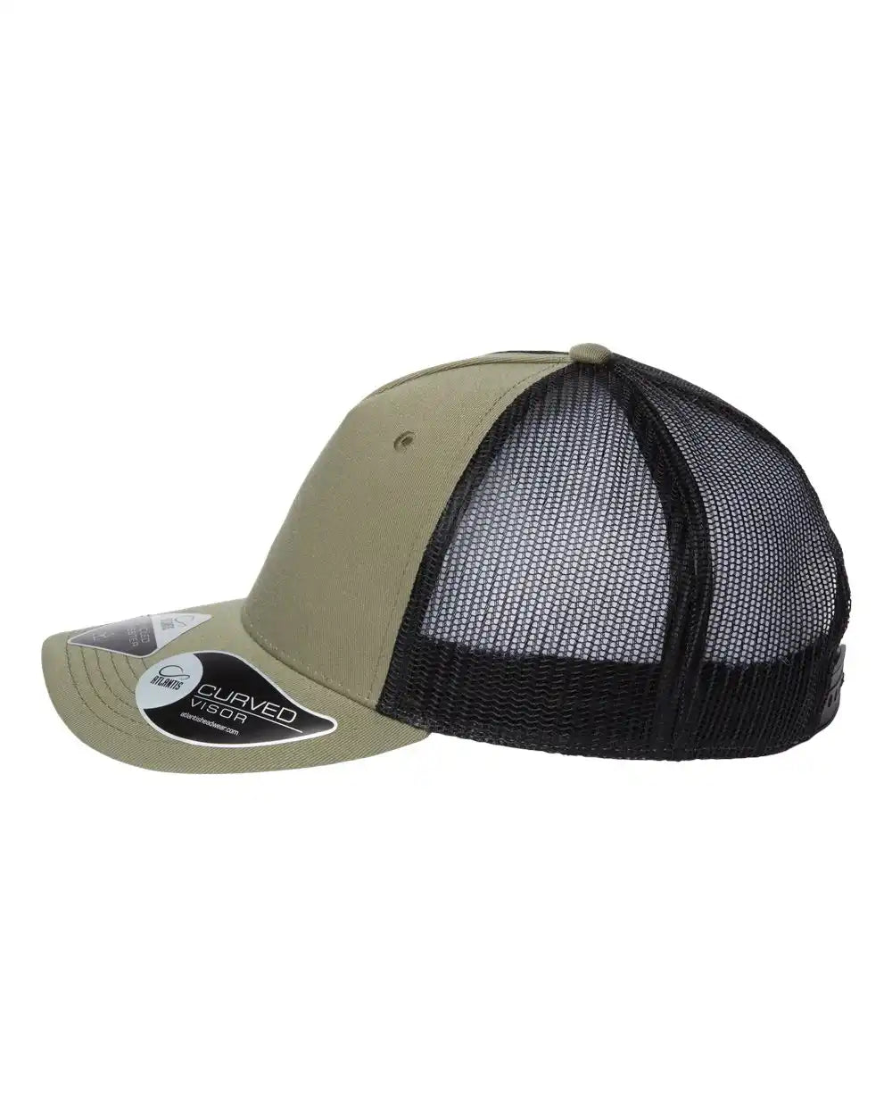 Atlantis Headwear Zion Sustainable Five-panel Trucker Cap - Olive Black - Olive/ / Adjustable