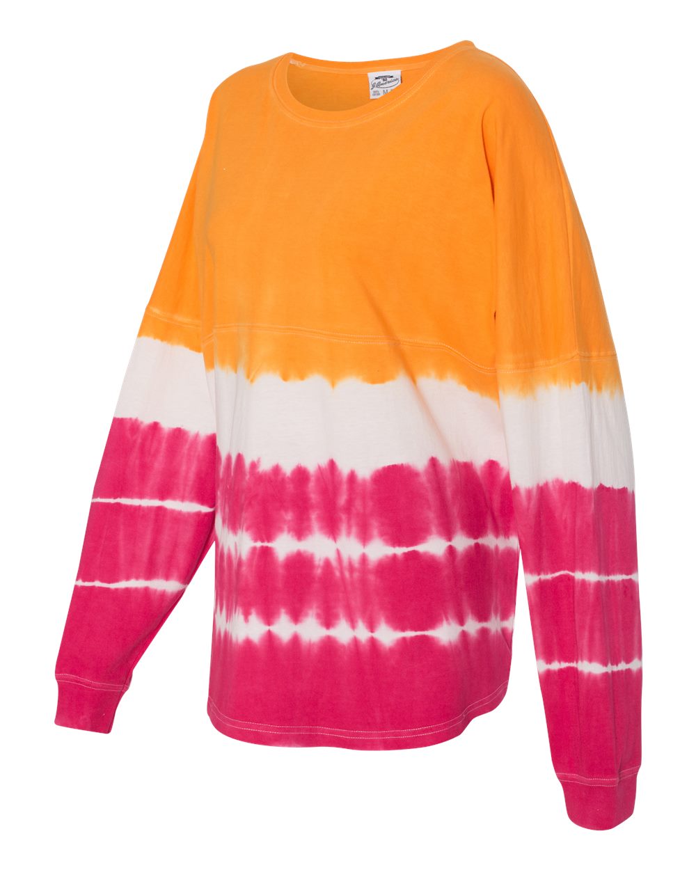 Atomic Orange/ Cosmic Pink Tie-Dye Game Day Jersey Long Sleeve T-Shirt - 8229