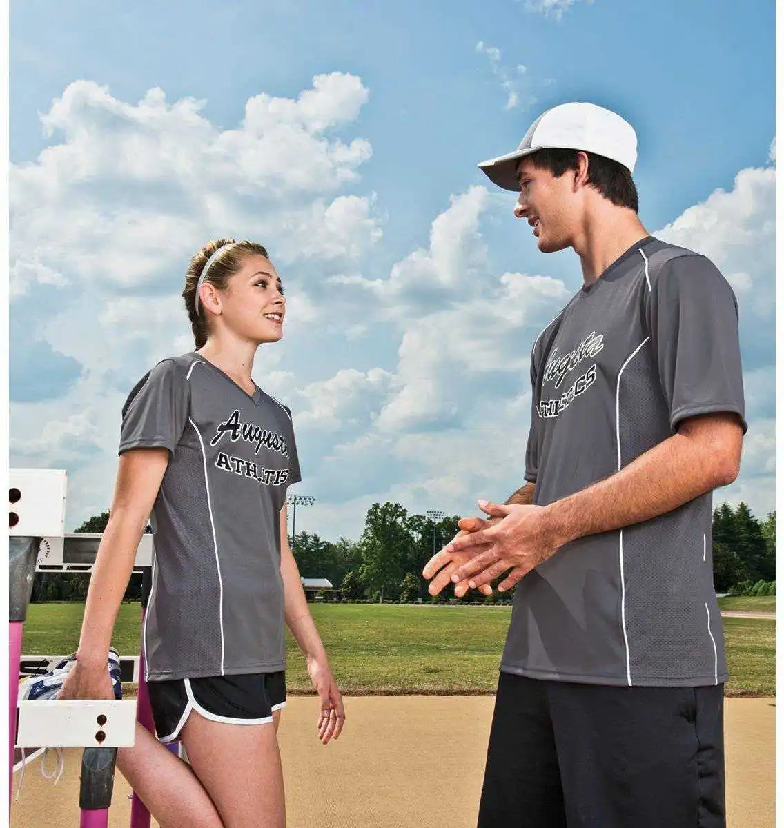 Augusta 1092 Ladies Winning Streak Jersey - White Navy