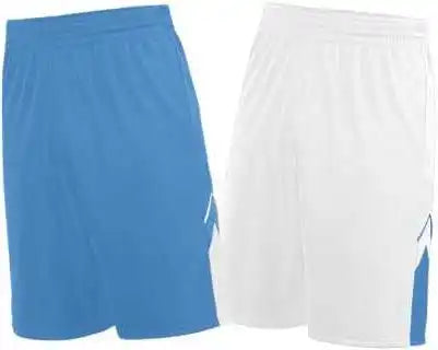 Augusta 1168 Alley-oop Reversible Short - Columbia Blue White