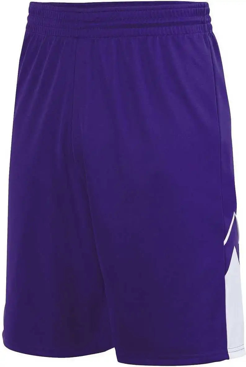 Augusta 1168 Alley-oop Reversible Short - Purple White