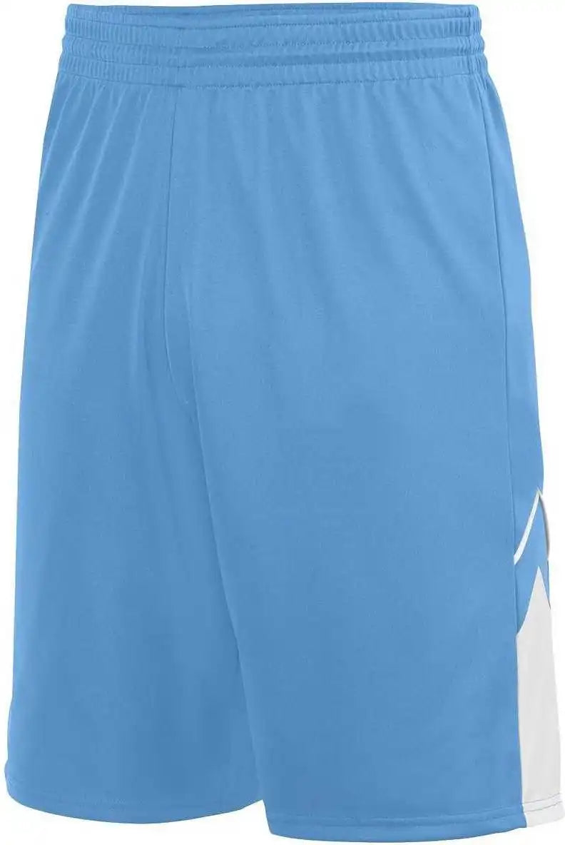 Augusta 1169 Youth Alley-oop Reversible Short - Columbia Blue White