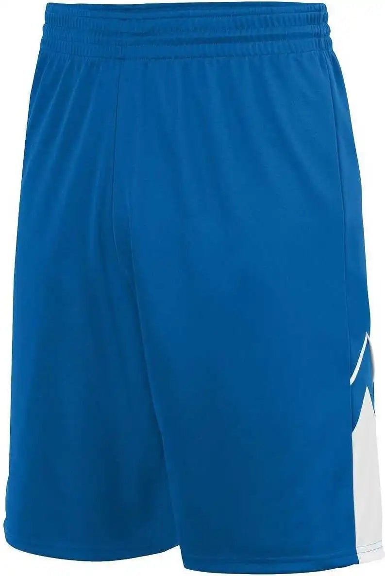 Augusta 1169 Youth Alley-oop Reversible Short - Royal White