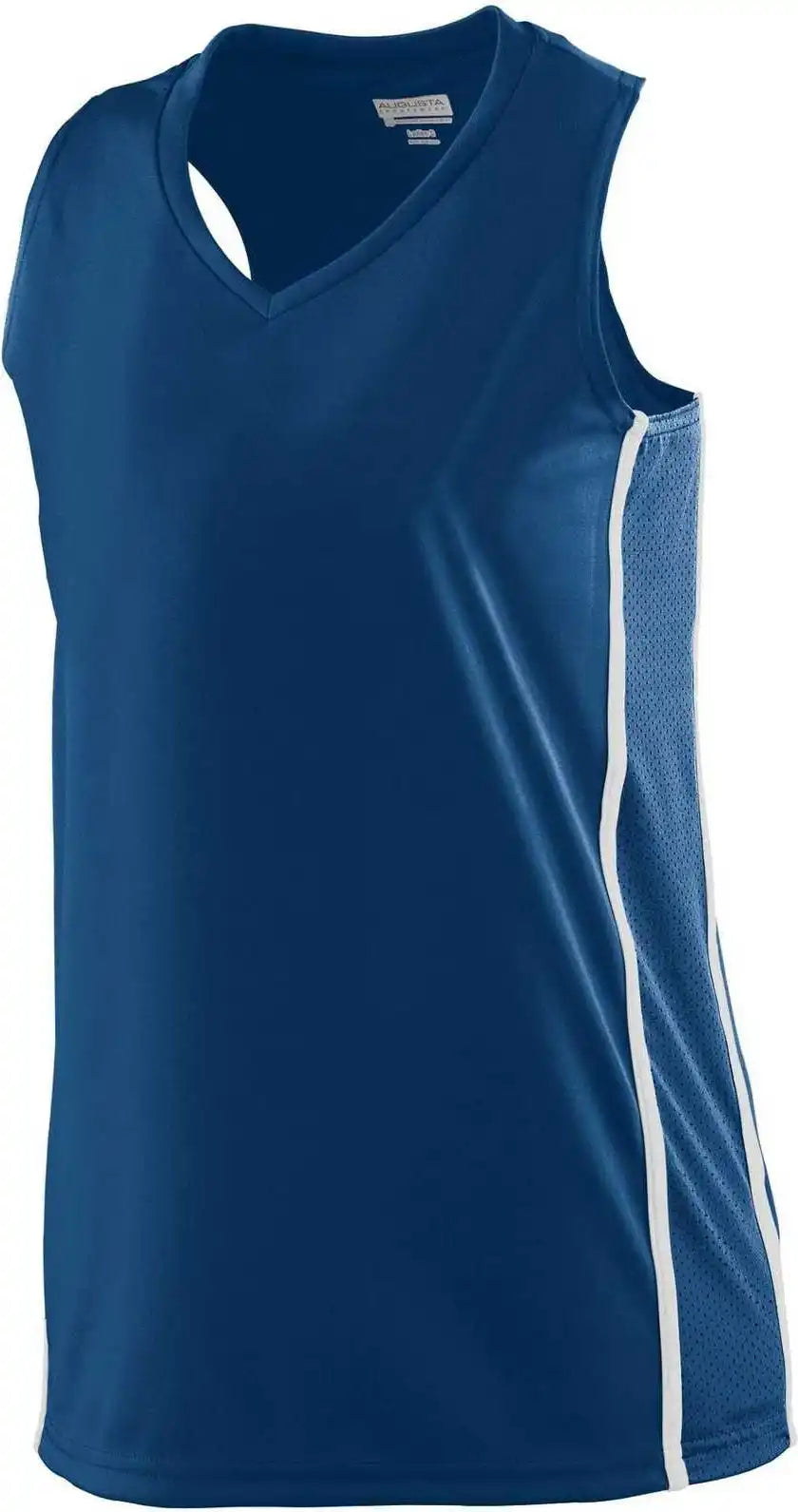 Augusta 1183 Girls Winning Streak Racerback Jersey - Navy White