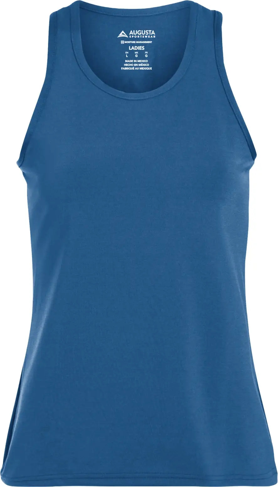 Augusta 1202 Ladies Poly/spandex Solid Racerback Tank - Navy - s