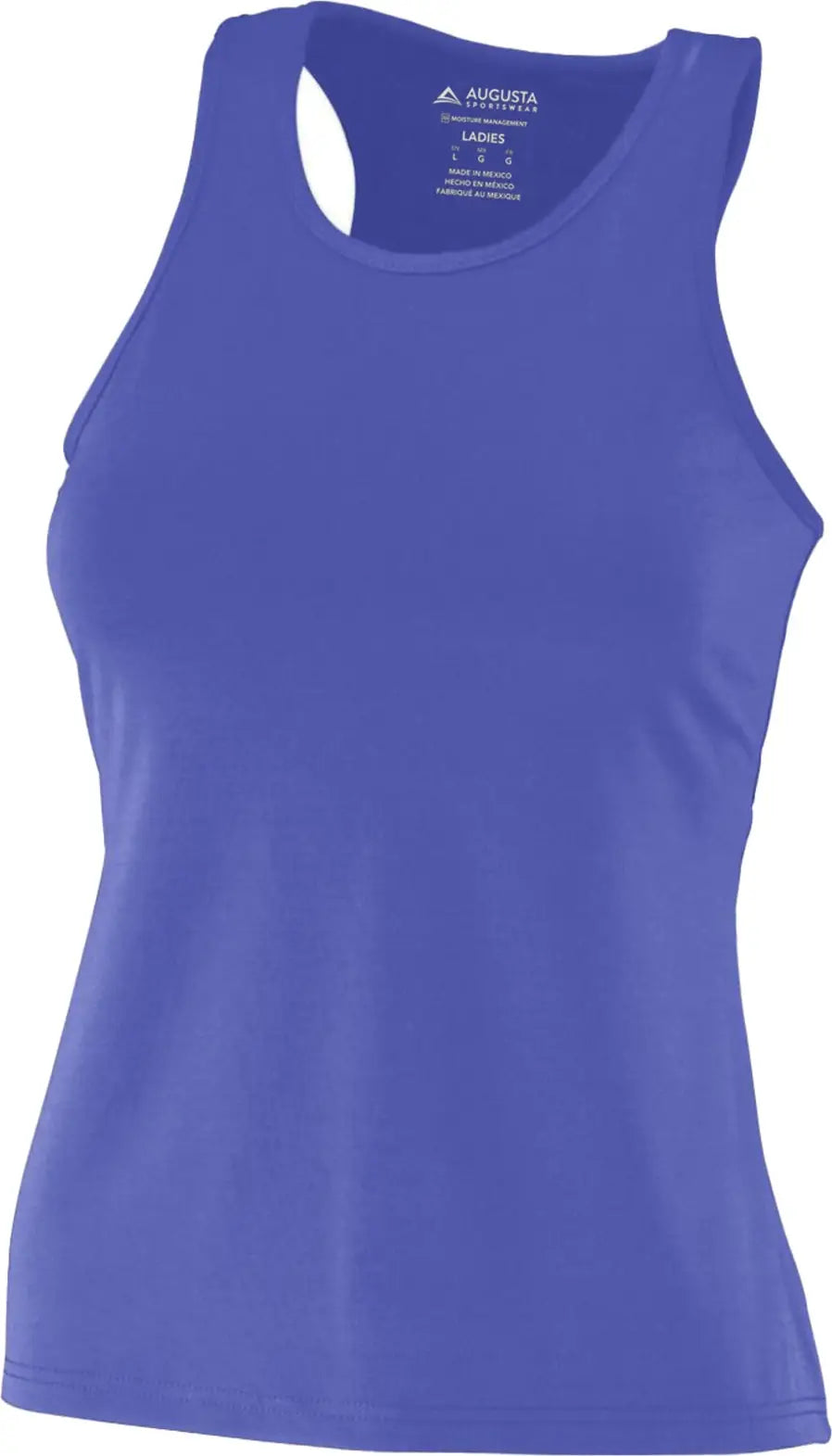 Augusta 1202 Ladies Poly/spandex Solid Racerback Tank - Purple - s