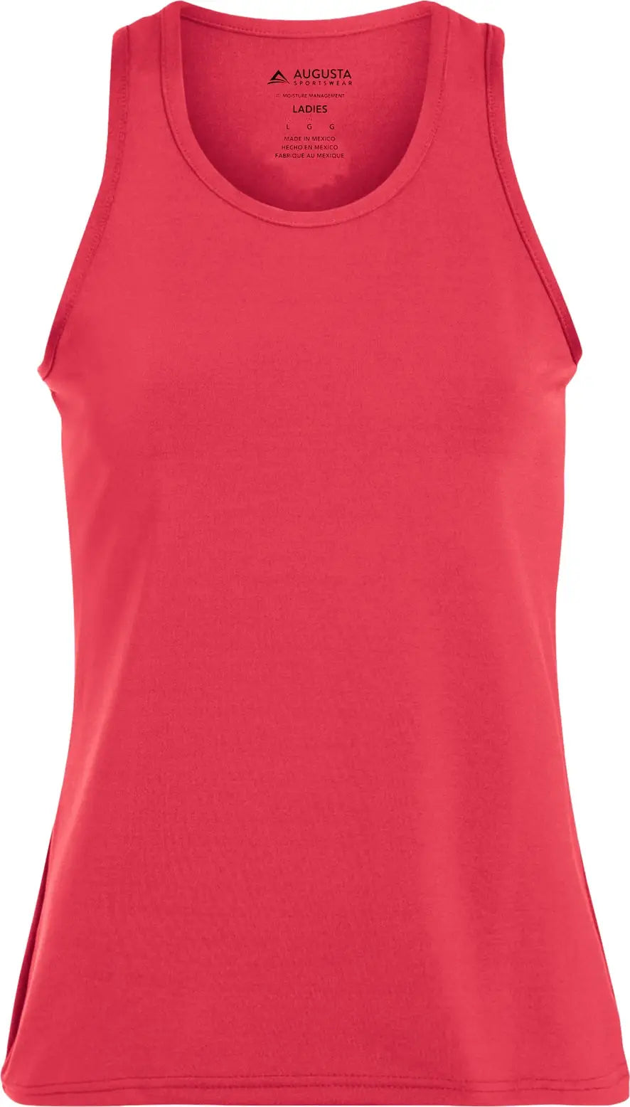 Augusta 1202 Ladies Poly/spandex Solid Racerback Tank - Red