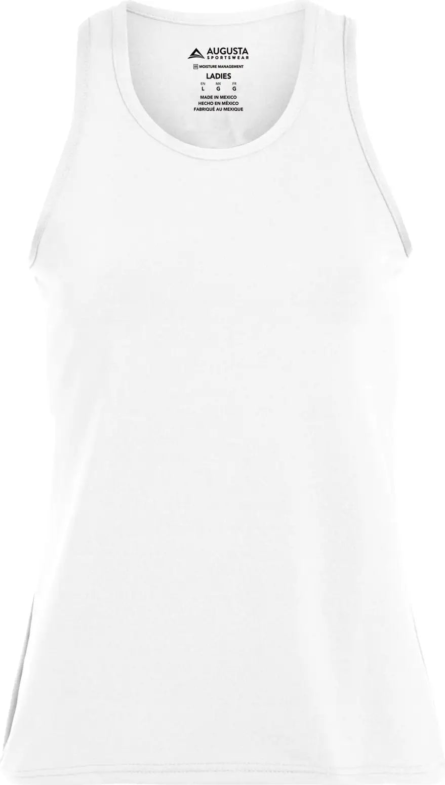 Augusta 1202 Ladies Poly/spandex Solid Racerback Tank - White - s