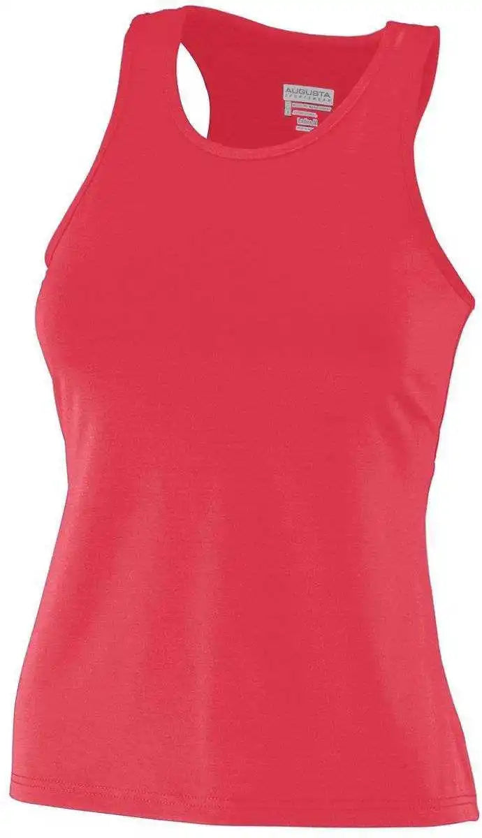 Augusta 1203 Girls Poly/spandex Solid Racerback Tank - Red