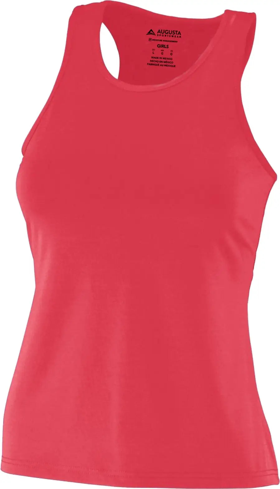 Augusta 1203 Gls Poly/spandex Solid Racerback Tank - Red - Girls s