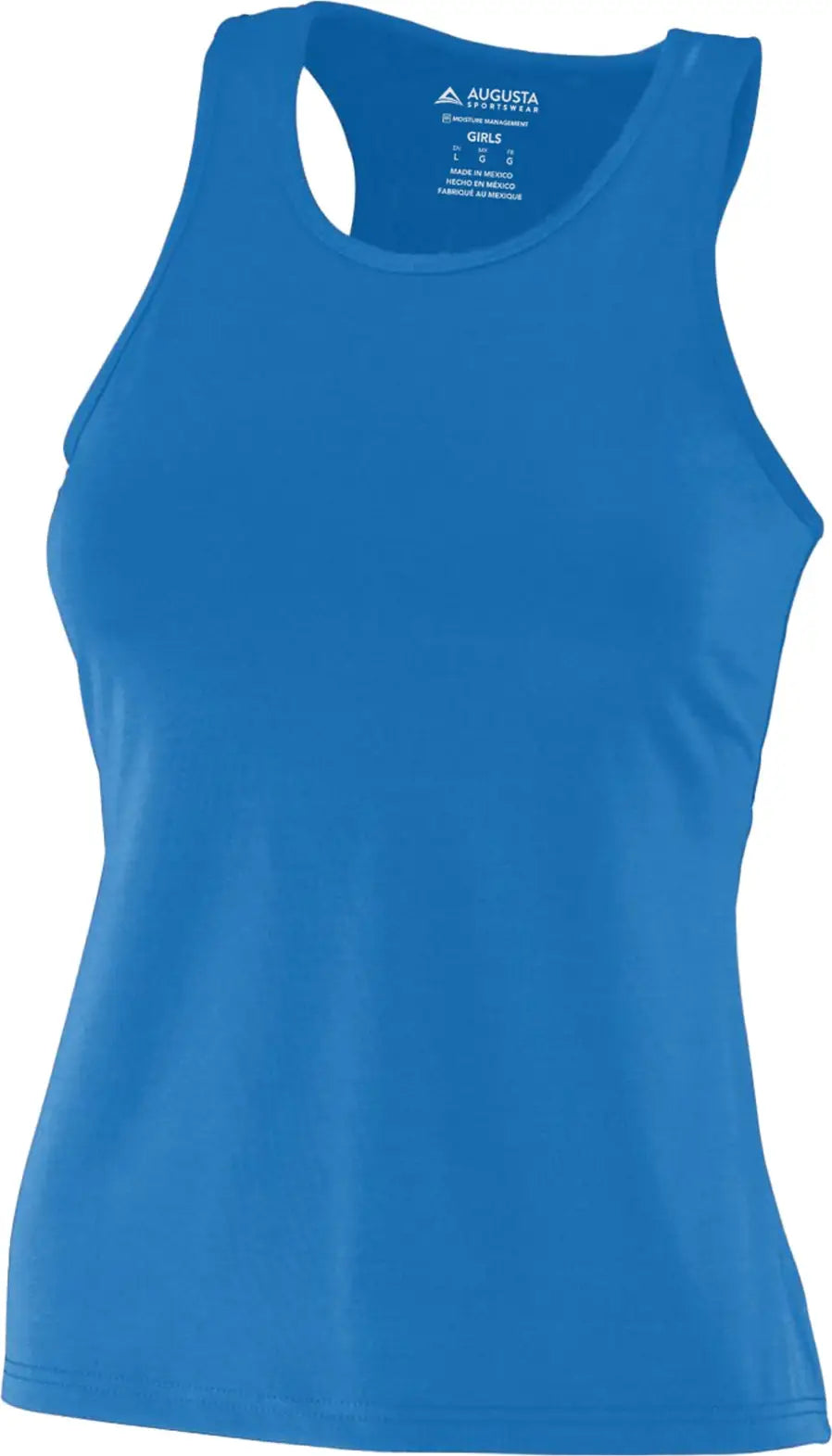 Augusta 1203 Gls Poly/spandex Solid Racerback Tank - Royal - Girls s