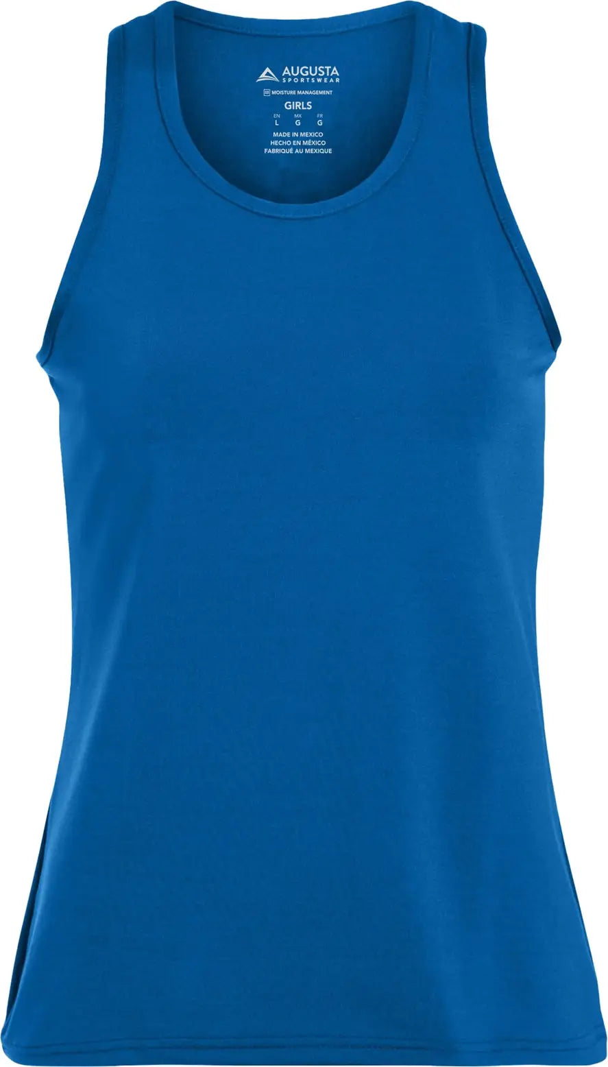 Augusta 1203 Gls Poly/spandex Solid Racerback Tank - Royal