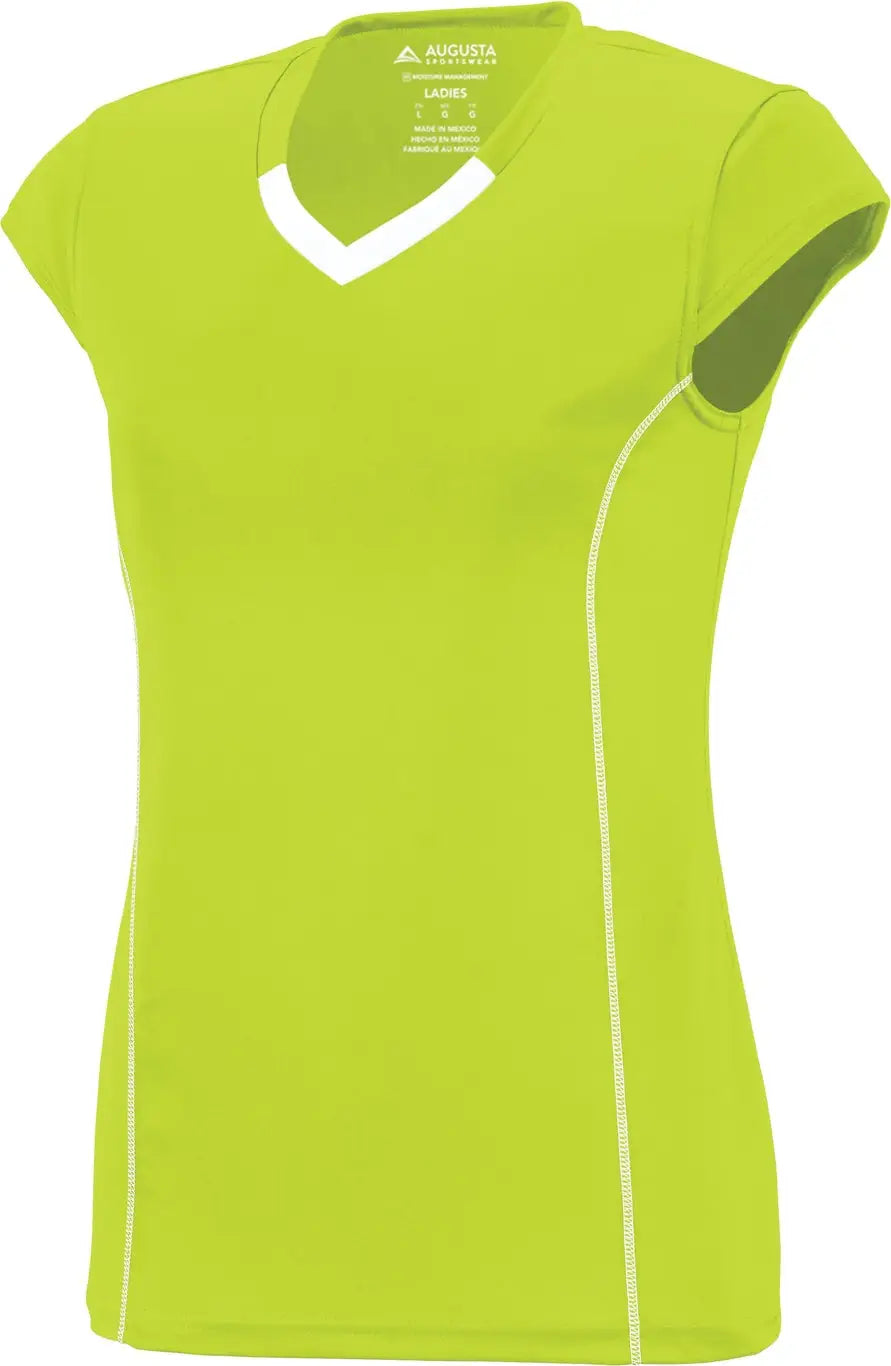 Augusta 1218 Ladies Blash Jersey - Lime White - s
