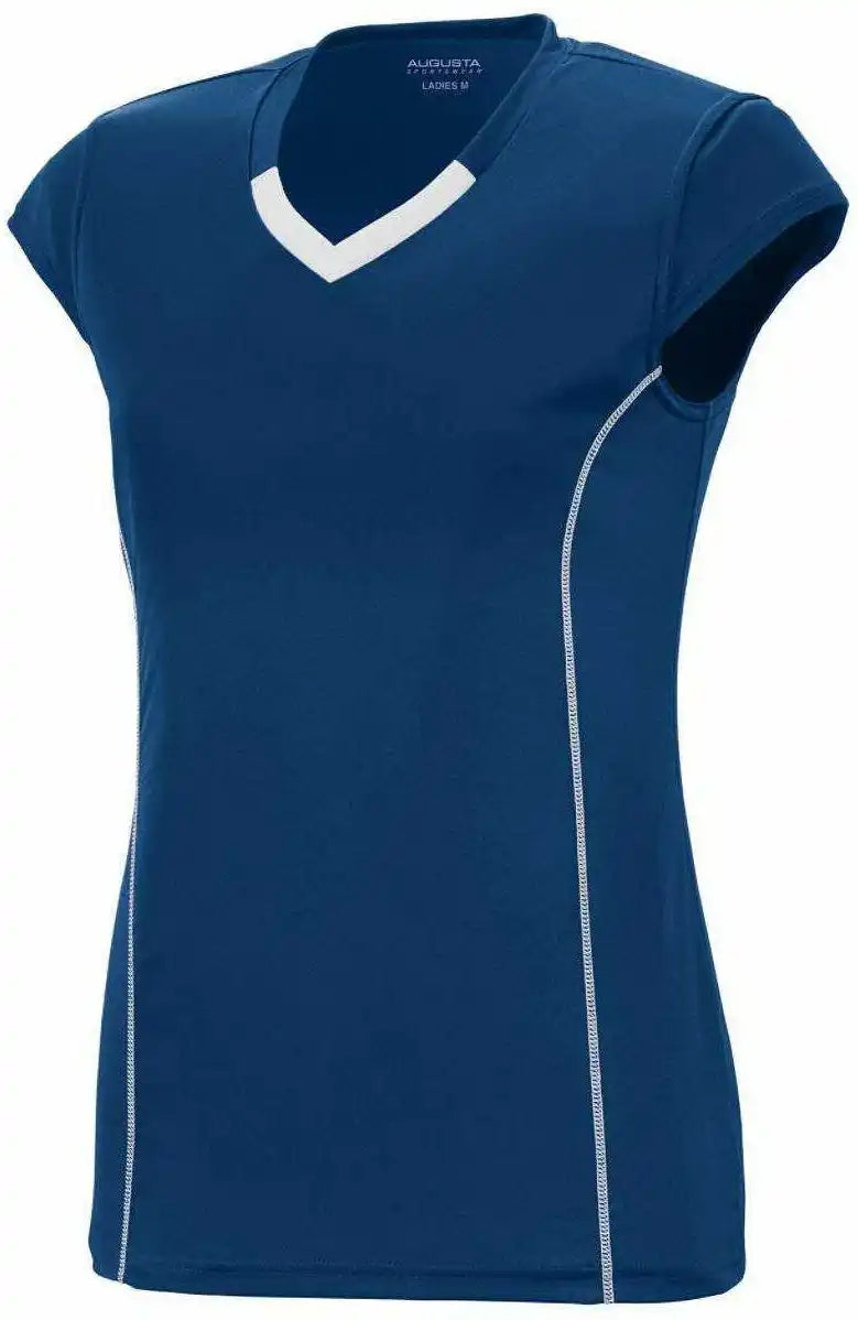 Augusta 1218 Ladies Blash Jersey - Navy White