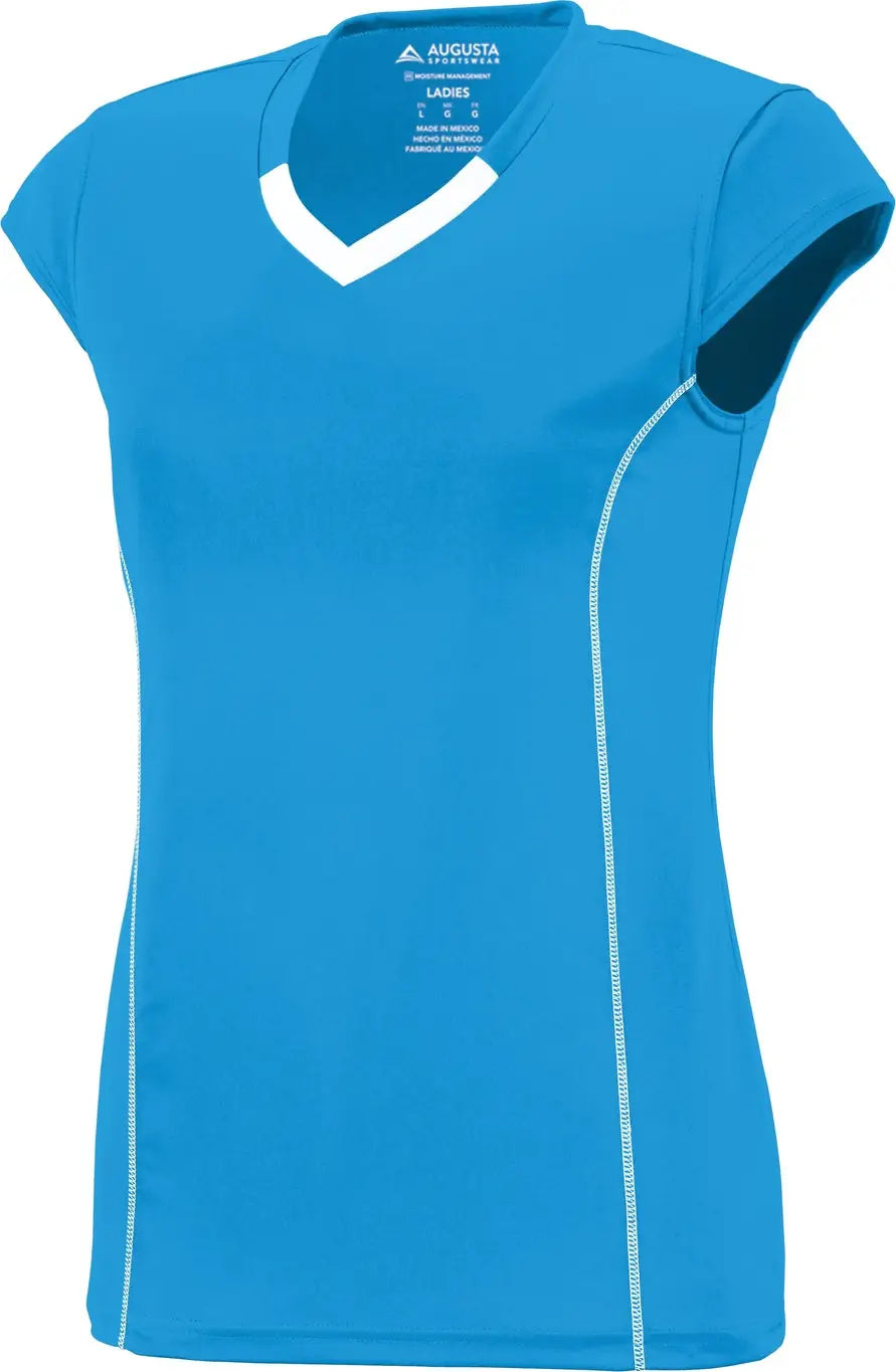 Augusta 1218 Ladies Blash Jersey - Power Blue White - s
