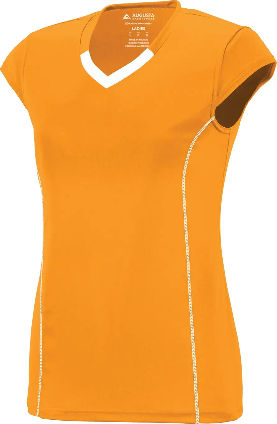 Augusta 1218 Ladies Blash Jersey - Power Orange White - s