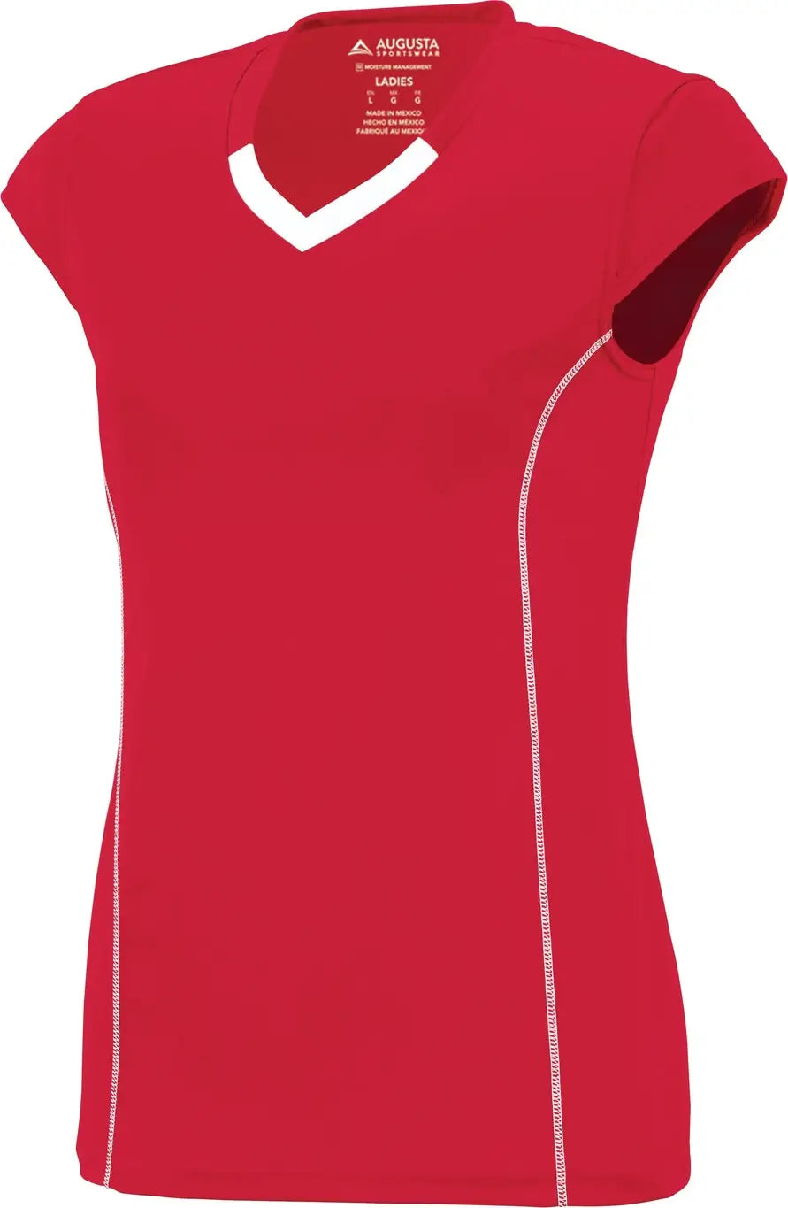 Augusta 1218 Ladies Blash Jersey - Red White - s