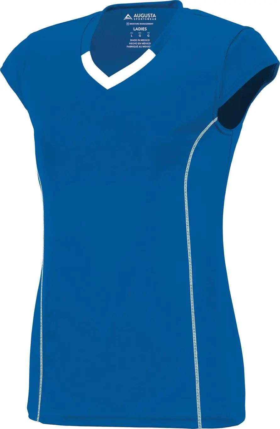 Augusta 1218 Ladies Blash Jersey - Royal White - s