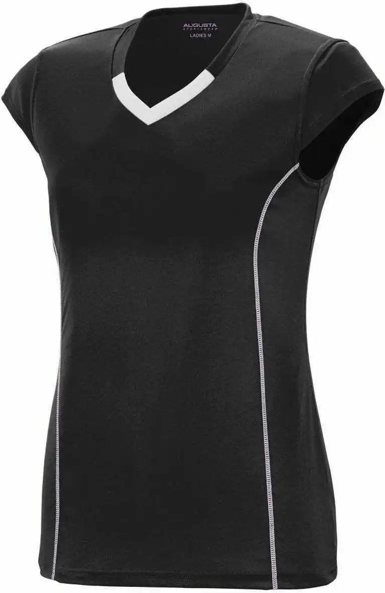 Augusta 1219 Girls Blash Jersey - Black White