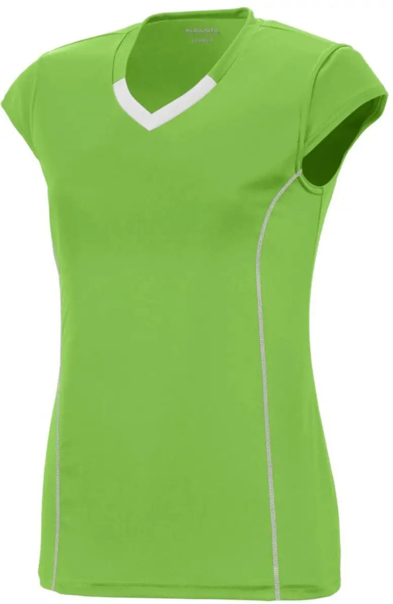 Augusta 1219 Girls Blash Jersey - Lime White - s