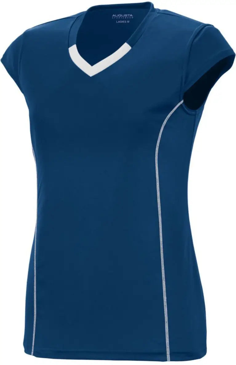 Augusta 1219 Girls Blash Jersey - Navy White