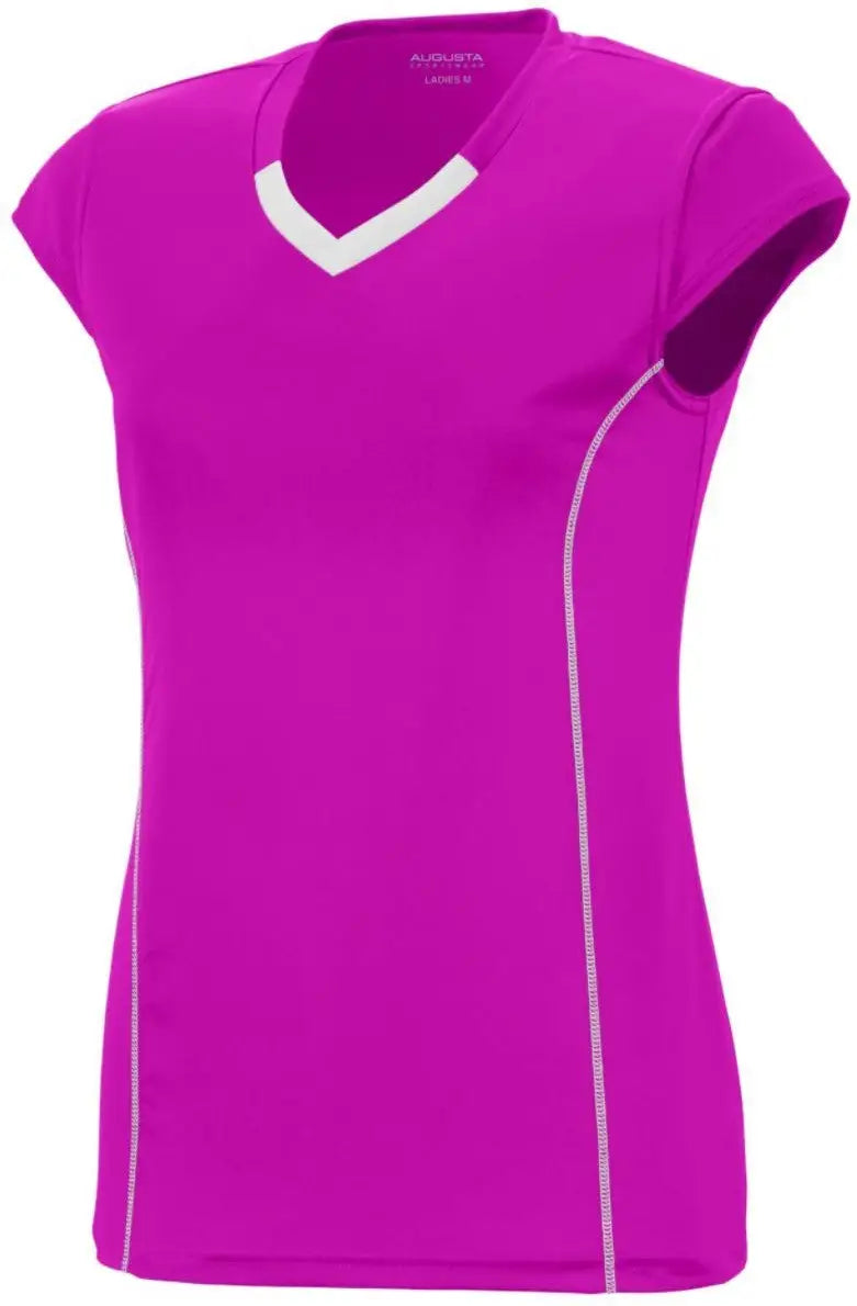 Augusta 1219 Girls Blash Jersey - Power Pink White - s