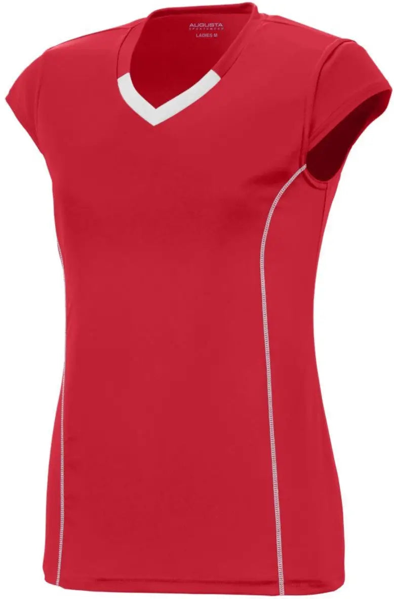 Augusta 1219 Girls Blash Jersey - Red White - s