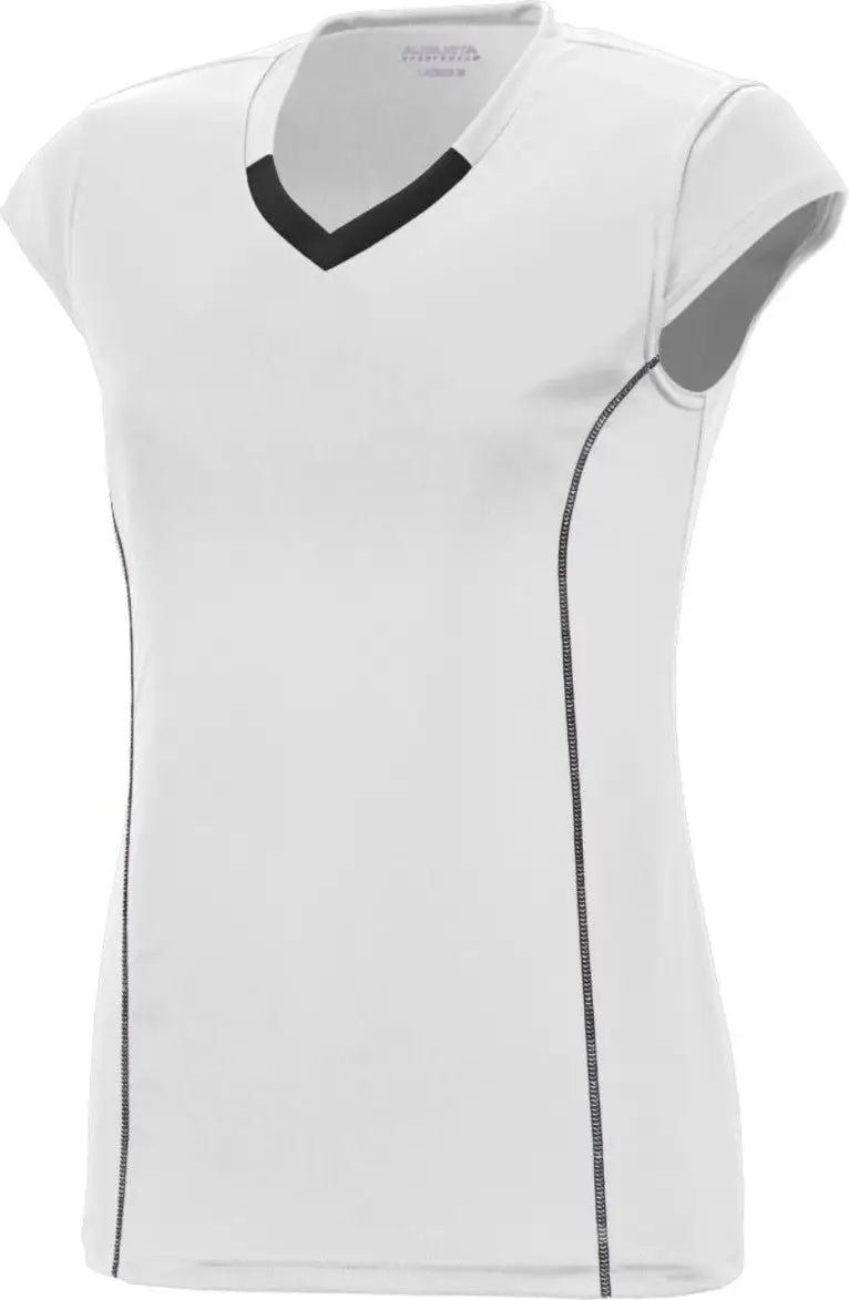 Augusta 1219 Girls Blash Jersey - White Black - s