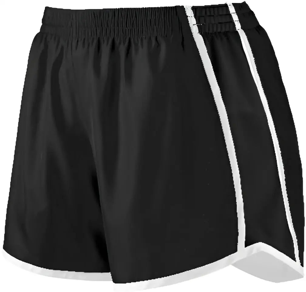 Augusta 1265 Ladies Jr Fit Pulse Team Short - Black White - s