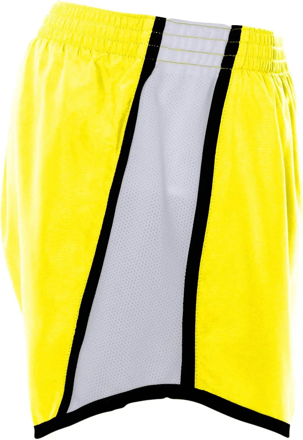Augusta 1265 Ladies Jr Fit Pulse Team Short - Power Yellow White Black