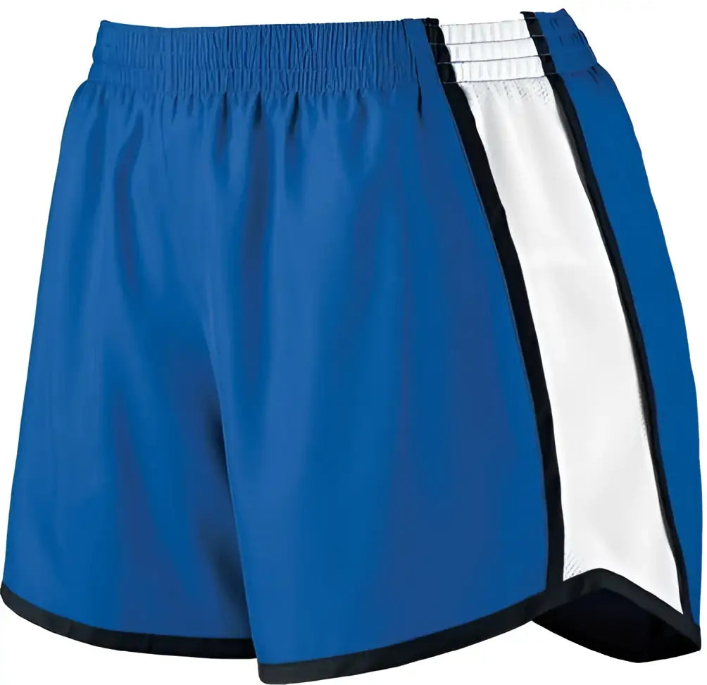 Augusta 1265 Ladies Jr Fit Pulse Team Short - Royal White Black - s