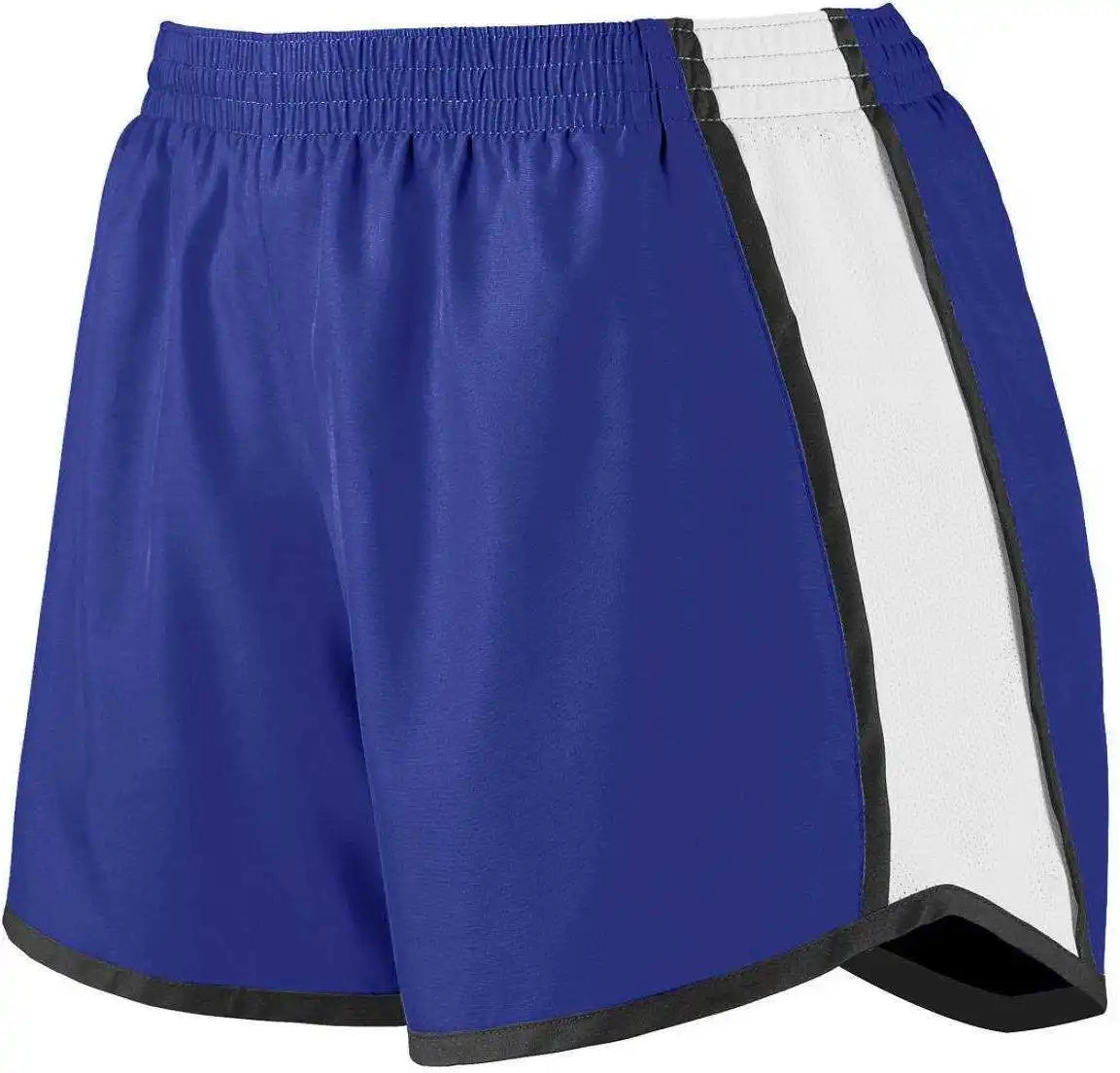 Augusta 1265 Ladies Pulse Team Short - Purple White Black